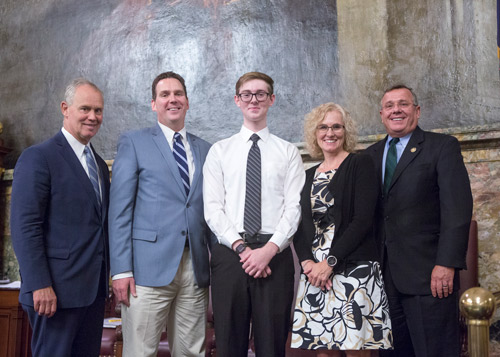 Wentling Formally Recognizes Jamestown Area PA House Scholarship Winner 